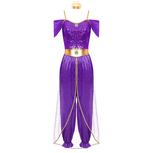 Womens Costume Metallic Dancewear Sleeveless Belly Performance Cosplay Sequin - Picture 17 of 44