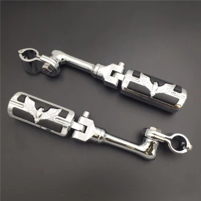 Chrome 1 " Pmk Aigle Repose-Pied Pour Honda Goldwing VTX1300 D Valkyrie Triumph - Photo 1/4