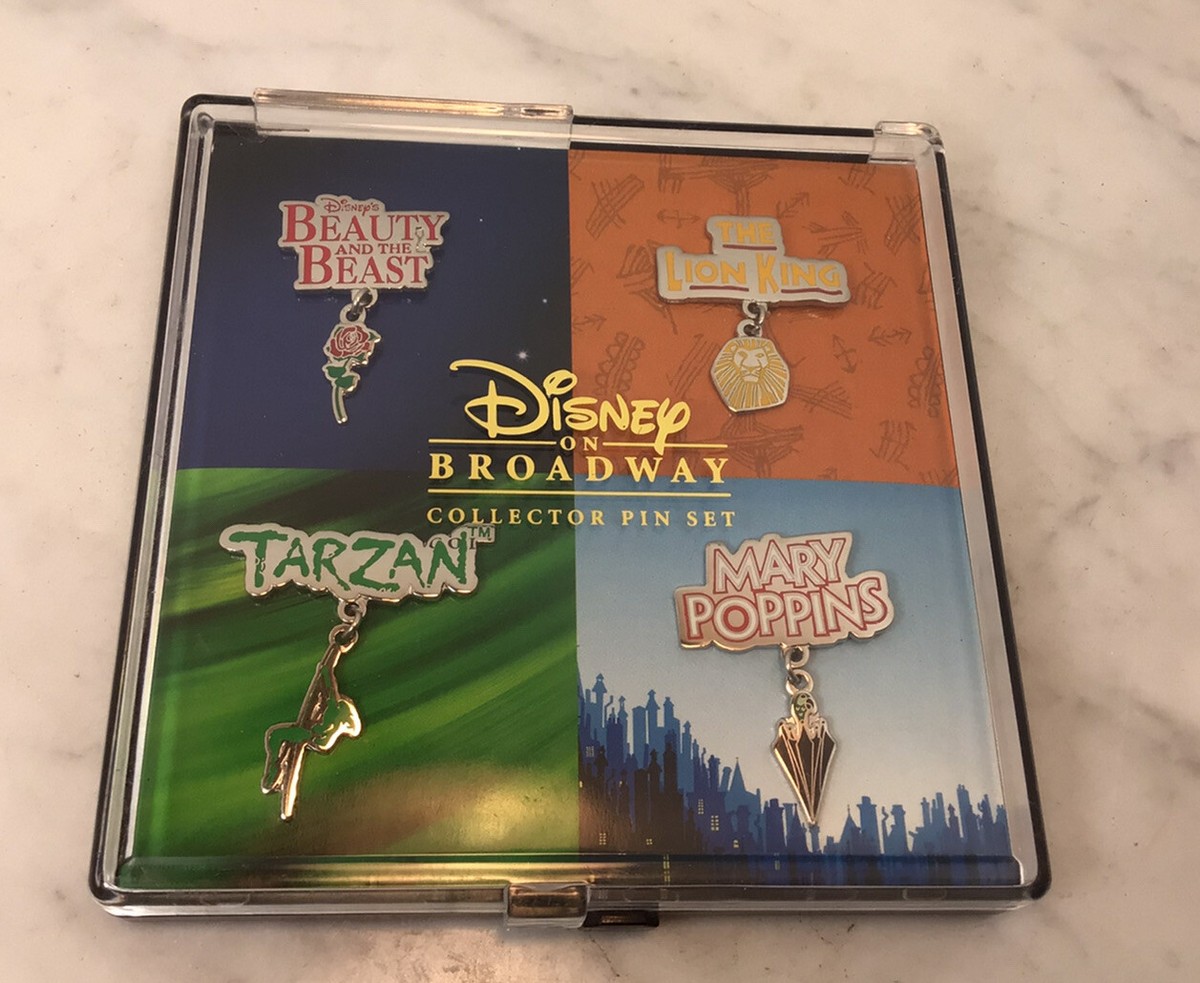 beauty:beast バンビ ピンズ バッジ DISNEY ON BROADWAY Collector Pin Set Lion King Tarzan Mary Poppins