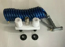 Brass Quick Connect 4" Hot Cold Spray Port Faucet Recoil Hose Spray Keystone RV