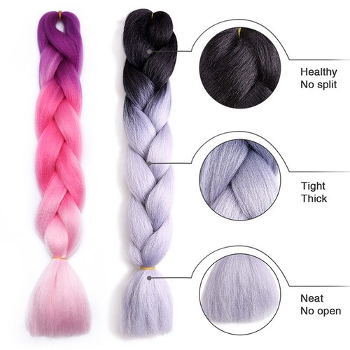 Box Braids Handmade Jumbo Braiding Hair Extensions Afro Twist Ombre for human UK - Picture 9 of 72