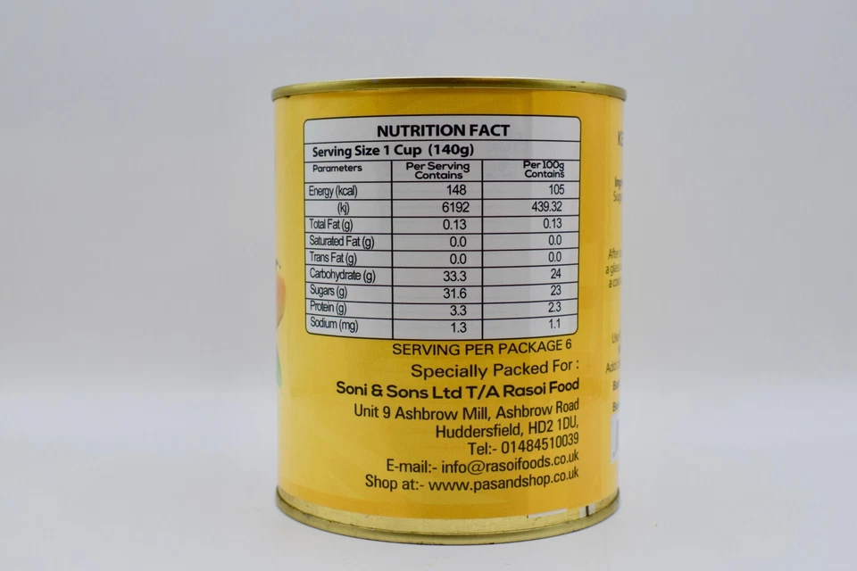 Pasand Kesar Mango Fruchtfleisch gesüßt - 850g Dose Neu leicht zu öffnen Dose - Bild 2 von 3