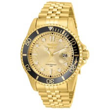 Invicta Men's Watch Pro Diver Yellow Gold Plated Stainless Steel Bracelet 30613