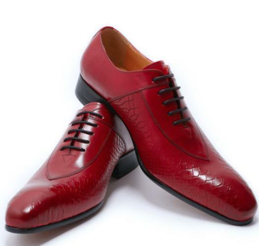 Mens Real Leather Pointy Toe Derby Business Work Party  display picture 3