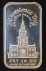 1973 Independence Day Madison Mint Blank Reverse-999 Silver 1 Ounce Oz Art Bar