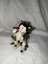 2013 Blossom Bucket Resin Suzi Holiday Cat/Kitten Tangled Light Strands Black