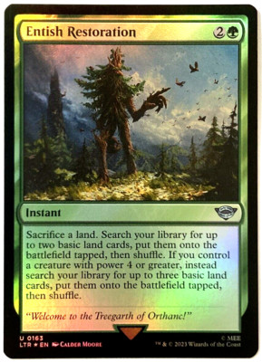 MTG Entish Restoration The Lord of the Rings: Tales of Middle-earth 0163 FOIL NM