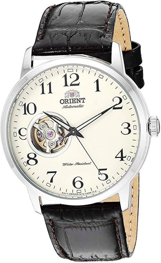 ORIENT Esteem II Open Heart Cream Dial Automatic Leather Dress