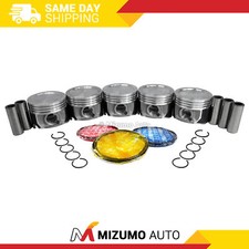 Pistons W Rings Fit Fits 97-99 Volvo V70 2.4l L5 Dohc 20v