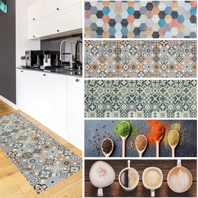 Küchenläufer Teppichläufer Waschbar Küche Läufer Modern Küchenteppich