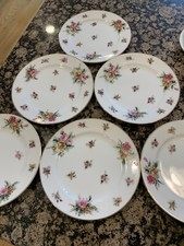 Antique Floral Hand Painted Meito China Made Japan Tea Set Dessert Plates 6 