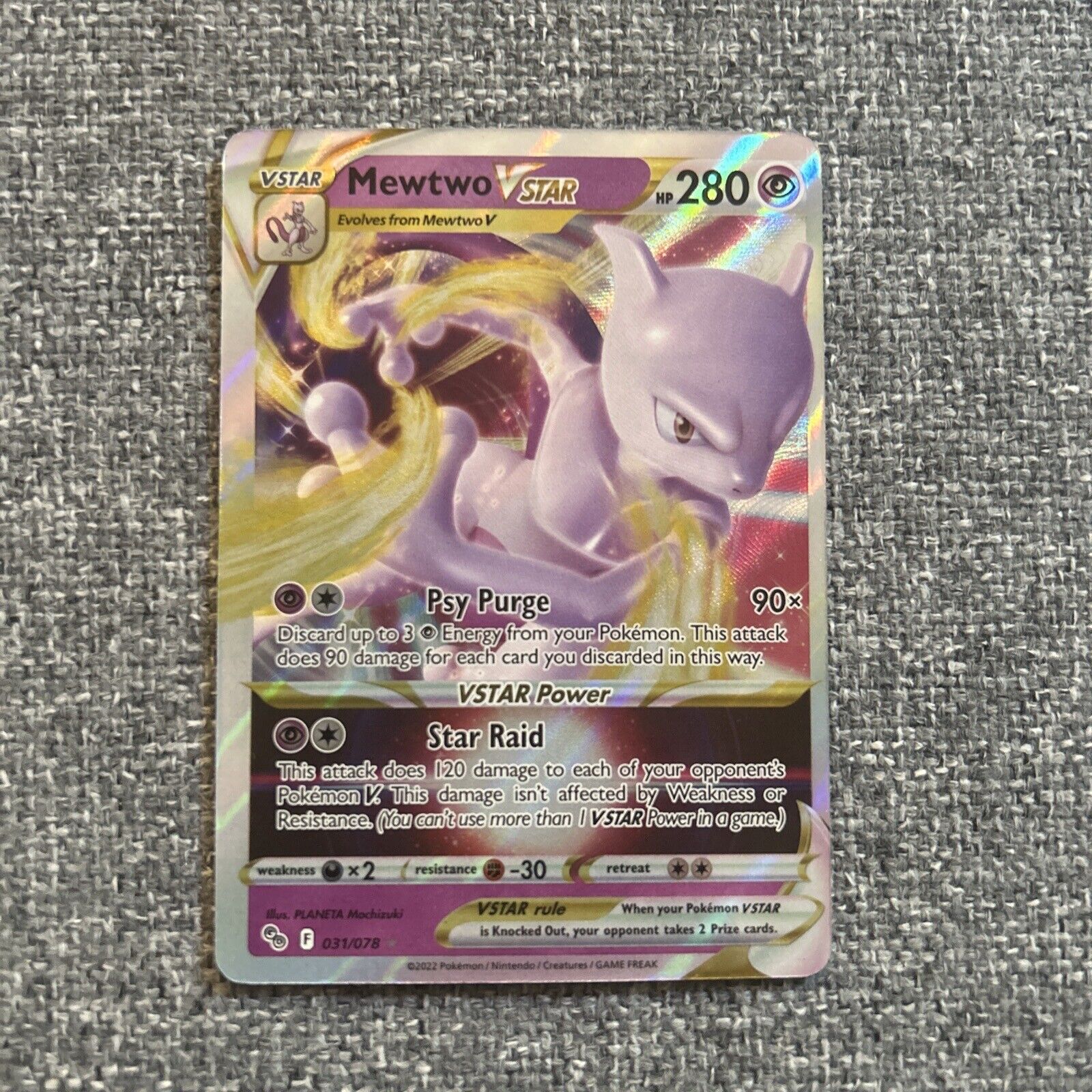 Pokemon Mewtwo V 30/78 Pokemon Go Ultra Rare Holo Card Near Mint English