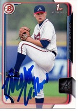 Matt Withrow Atlanta Braves 2015 Bowman Rookie Signed Card