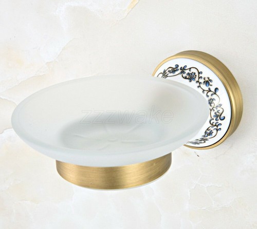 Antique Brass Wall Mounted Soap Dish Holder Bathroom Accessories Zba813 - Picture 6 of 8