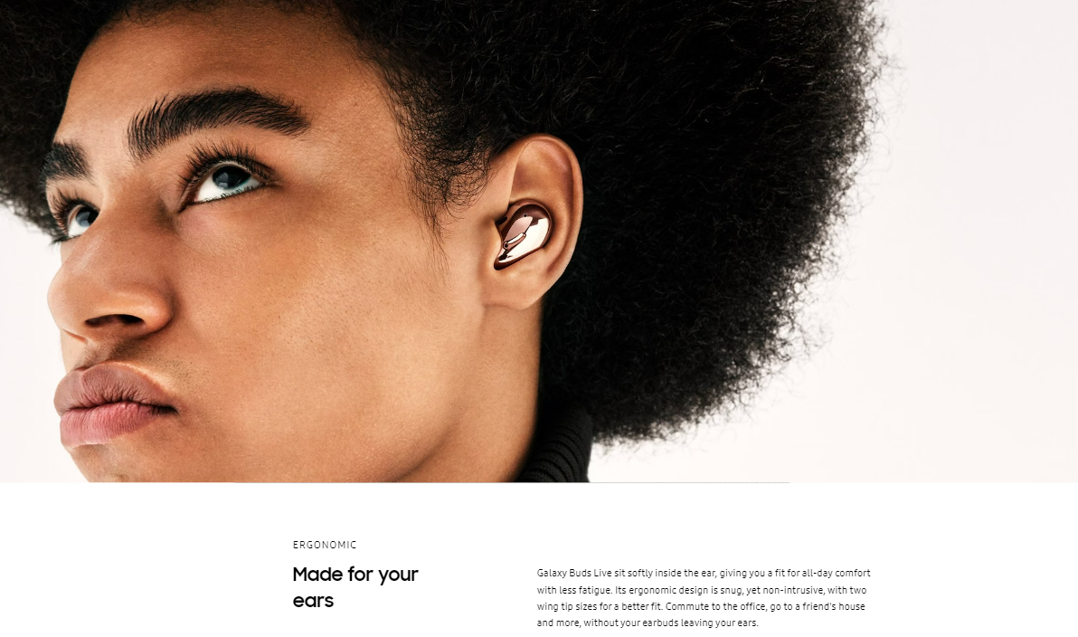 Samsung Galaxy Buds Live In-ear Headphones - Mystic Bronze for