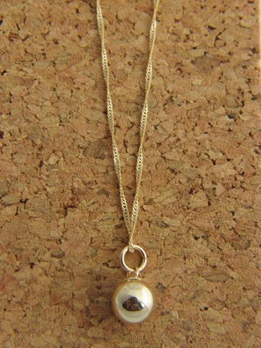 Real 14Kt Yellow Gold BALL PENDANT 