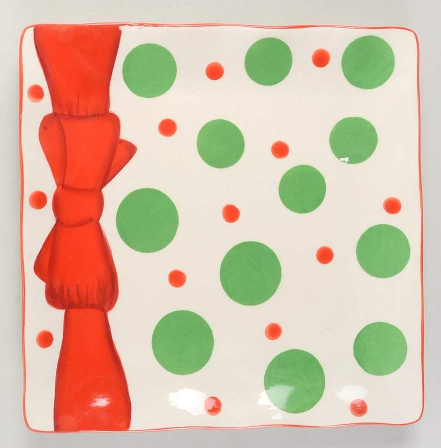 Certified International Ho Ho Ho Square Salad Dessert Plate 10071476