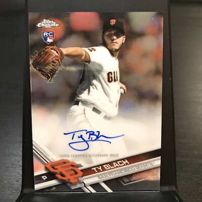 2017 Topps Chrome TY BLACH Rookie Auto RC #RA-TBL Giants 
