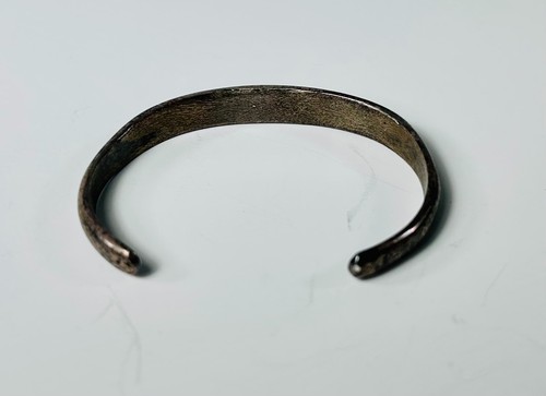 Vintage Native American Handmade Sterling Silver Turquoise Cuff Bracelet - Picture 5 of 5