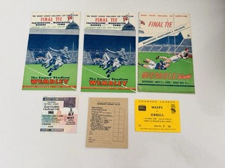Vintage Wembley Rugby League Challenge Cup Programmes Tickets Sudbury Court RFC