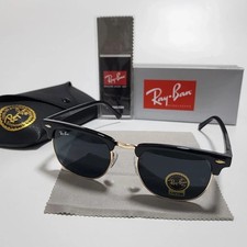 Ray-Ban RB3016 Sunglasses Clubmaster Classic Black Frame Glass Gray Lens 51 mm