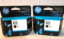 HP 65 Black Ink Cartridge N9K02AN Genuine New Sealed Box Lot Of 2 EXP 2025/2027