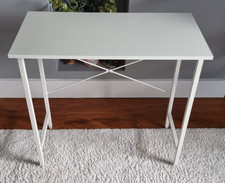Small White Computer Desk 80x40cm - Compact Study Laptop Table - Barely Used