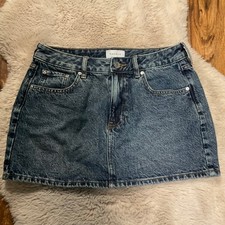 Pacsun Mini Skirt Size 27 Denim Womens Cotton Medium Blue Wash