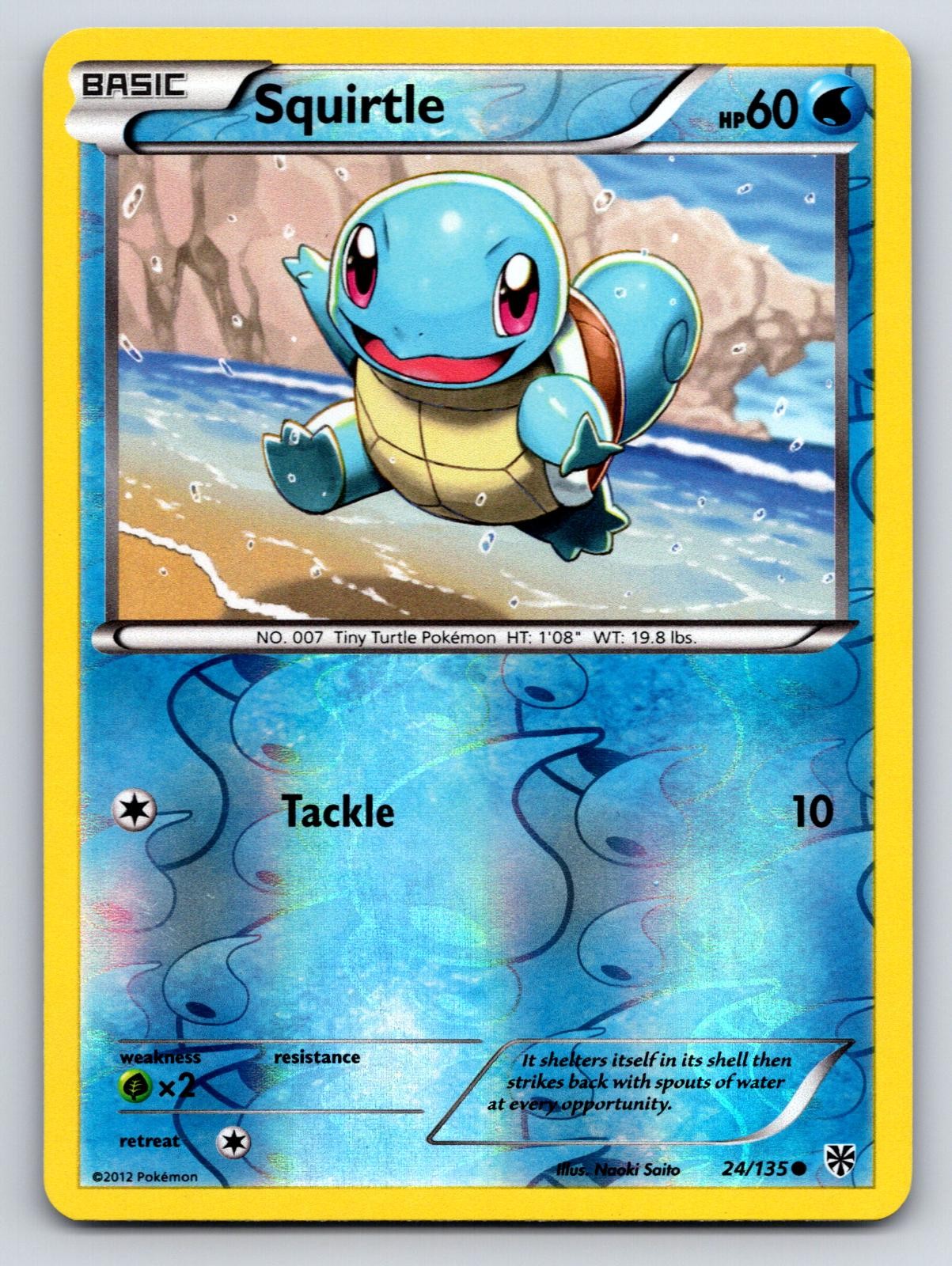 Squirtle 24/135 Common Plasma Storm Pokemon Reverse Holo Near Mint