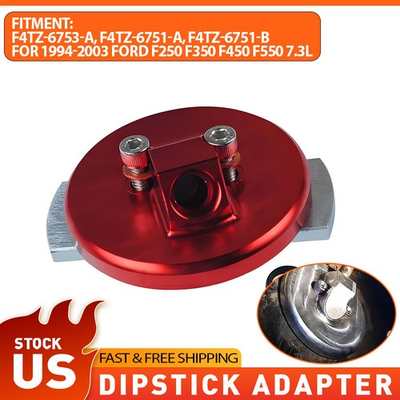#ad For Ford 7.3L Powerstroke Dipstick Adapter Repair Kit Fix Engine Oil Leak Red $21.99