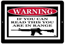 Rogue River Tactical Funny Warning No Trespassing Metal Tin Sign If You Can R...
