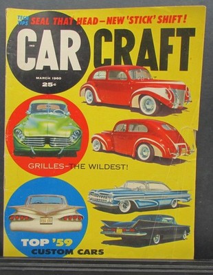  Car Craft magazine. March 1960 wild customs racing coverage tech tips cool cars