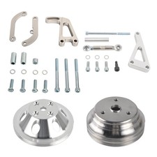For Sbc Chevy 350 Lwp 12 Groove Pulley Power Steering Alternator Bracket Kit For Sbc Chevy 350 Lwp 12 Groove Pulley Power Steering Alternator Bracket Kit