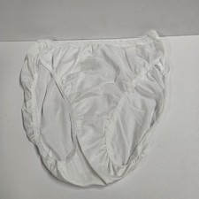 Hanes High Waist Hi-Cut Nylon Bikini Pantie Brief Underwear 7 Sissy Shiny Satin
