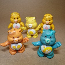 Vintage Care Bear Figure Lot Of 5 Posable 1983 Hong Kong Funshine Wish Friend BD