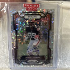Cedric Tillman SP (RC) Auto SEALED - 2023 Prizm No Huddle Disco #321 Browns