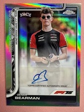 2025 Topps Chrome F1 Haas Oliver Bearman Silver Rookie Autograph Signature