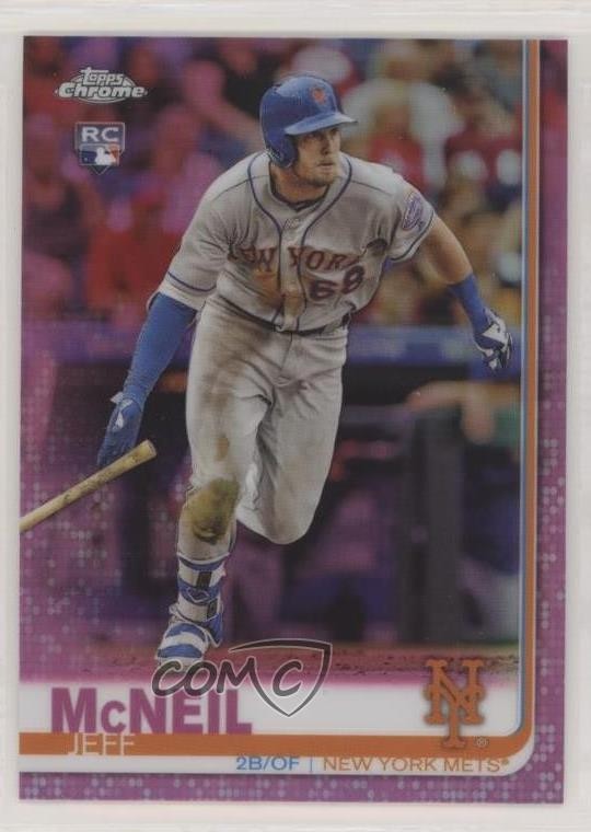 2019 Topps Chrome Pink Refractor Jeff McNeil #152 fo7