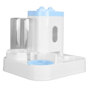 (Blue)Distributeur automatique d'eau pour animaux domestiques Grande capacité 2 Dans 1 Nourriture de chats