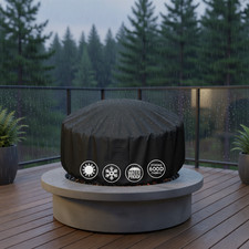 NEW 36 Round Fire Pit Cover, Heavy Duty 600D ...