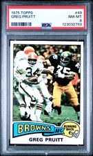 1975 TOPPS #49 GREG PRUITT PSA 8