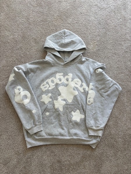 sp5der hoodie grau groß