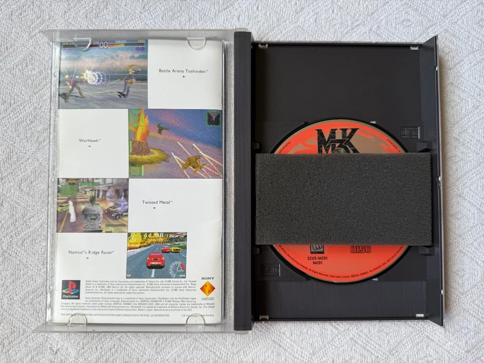 Mortal Kombat 3 PS1 Long Box - NTSC-U/C USA VGC CIB with Reg - Tracked - Image 4 of 4