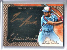 2020 Topps Five Star Golden Graphs Orange Tim Raines AUTO 5/5 - Montreal Expos