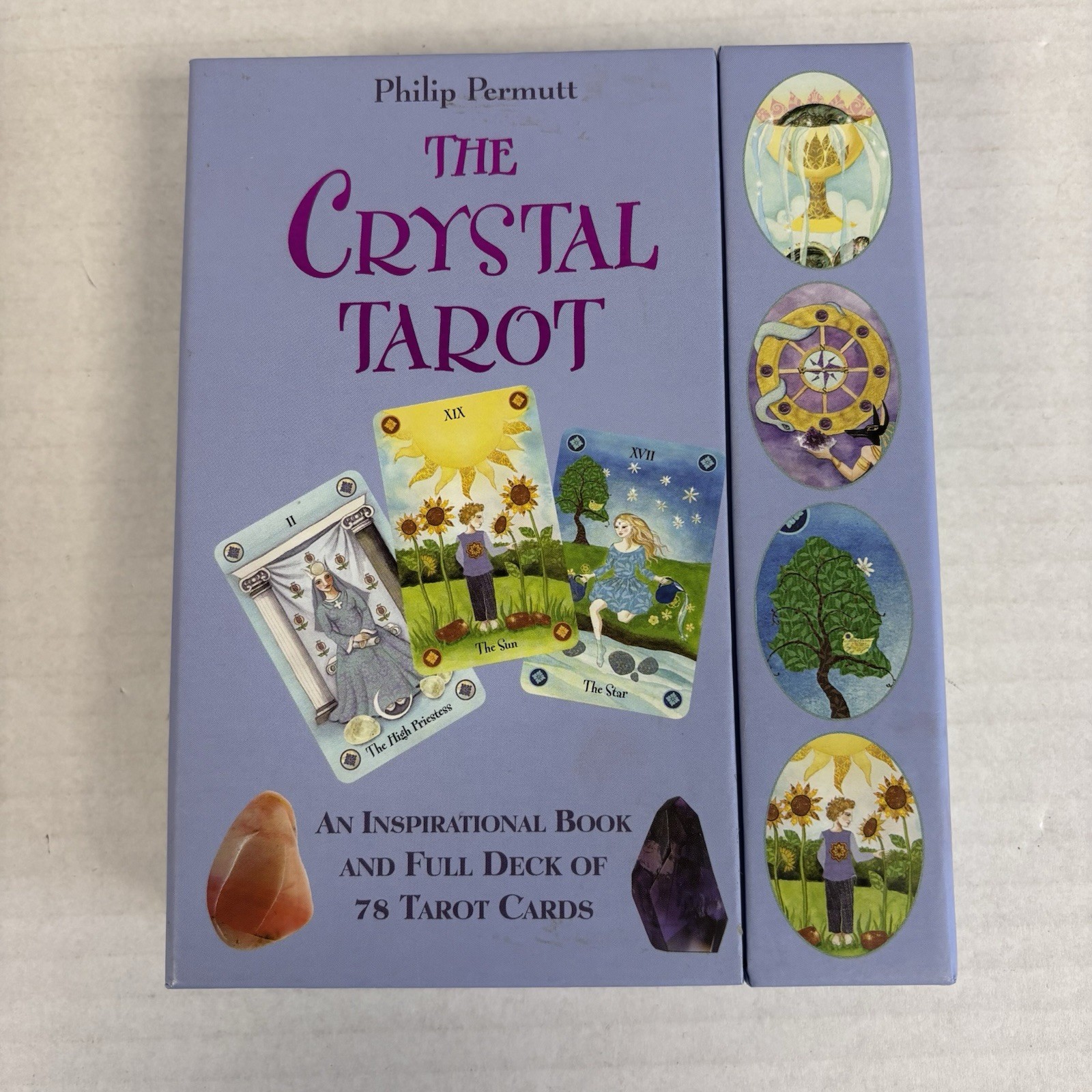 The Crystal Tarot Card Deck & Book - Philip Permutt Healing Mystical Fortune