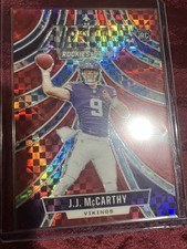 2024 Panini Rookies & Stars - Airborne J.J. McCarthy #A-JMY Red Plaid (RC)