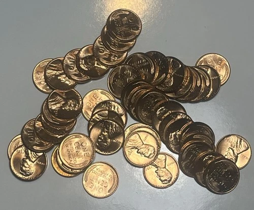 1958 D Lincoln Wheat Cent Roll BU Uncirculated ~ Complete Tube (50)