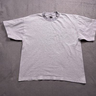 TND Tornado Waffle Knit Shirt Mens XL Grey Vintage Blank Grunge