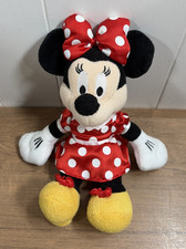 Disney Minnie Mouse Red Polka Dot Dress Plush Stuffed Animal Toy Doll 10  