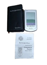 New York Times Excalibur Electronic Crossword Puzzle Touch-Screen Sharper Image 